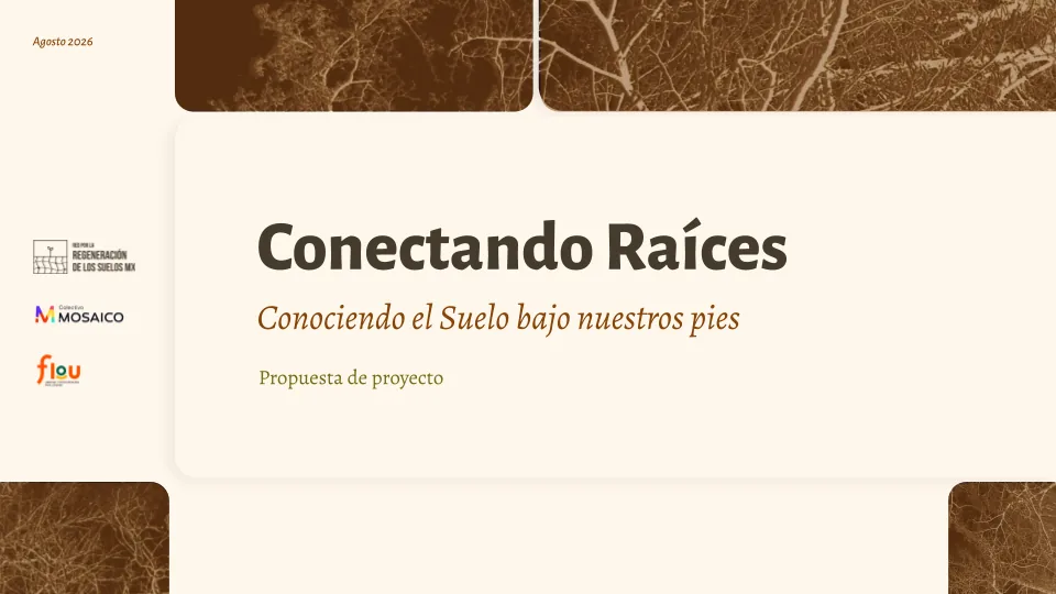Sponsorship deck slide: Conectando Raíces